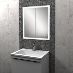 HiB Vanquish 60 LED Recessed Demisting Mirror Cabinet