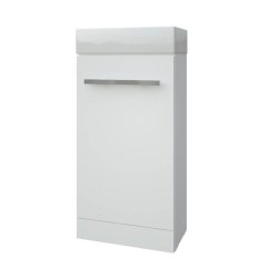 Kartell Purity 410mm 1 Door White Cloakroom Vanity Unit & Ceramic Basin