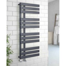 Kartell Oregon Anthracite Flat Panel Designer Towel Rail 1180 x 500mm