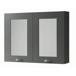 Kartell Astley 800mm Matt Grey Mirror Cabinet