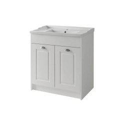 Kartell Astley 800mm Matt White Floor Standing 2 Door Vanity Unit & Basin