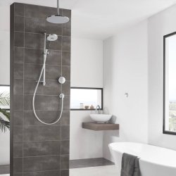 Aqualisa Unity Q Concealed Smart Shower with Adjustable Head and Ceiling Fixed Head (Gravity Pumped)