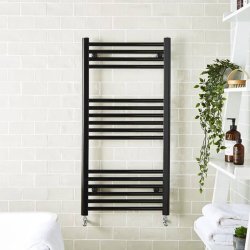 Kartell K-Rail 22mm Straight Black Towel Rail 1000 x 500mm