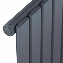 Scudo Bravo Anthracite 600 x 1158mm Horizontal Single Designer Radiator