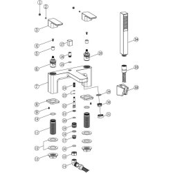 Ajax Aire Chrome Bath Shower Mixer