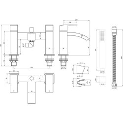 Ajax Fossdyke Chrome Bath Shower Mixer