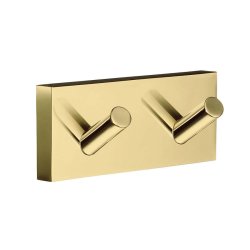 Smedbo House Polished Brass Double Towel Hook