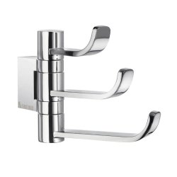 Smedbo Ice Polished Chrome Swing Arm Triple Hook