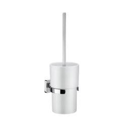 Smedbo Ice Polished Chrome Toilet Brush with Porcelain Container