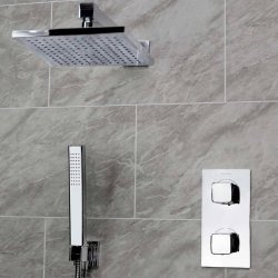 Bristan Cobalt Thermostatic Recessed Dual Control Shower Pack 2