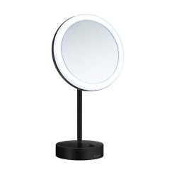 Smedbo Outline Black 5x Shaving and Make-up Mirror with LED