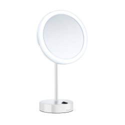 Smedbo Outline White 5x Shaving and Make-up Mirror with LED