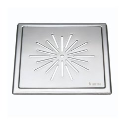 Smedbo Outline Polished Chrome Floor Grating Star Pattern