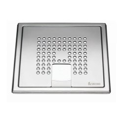 Smedbo Outline Polished Chrome Floor Grating Square for Tub Pattern