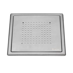 Smedbo Outline Brushed Chrome Floor Grating Square Pattern