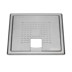 Smedbo Outline Brushed Chrome Floor Grating Square for Tub Pattern