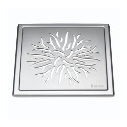 Smedbo Outline Polished Chrome Floor Grating Crown Pattern