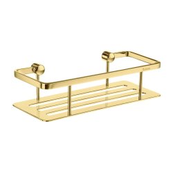 Smedbo Sideline Polished Brass 250 x 103mm Soap Basket