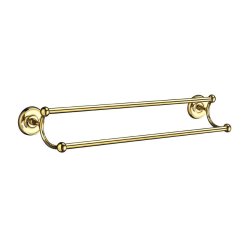 Smedbo Villa Polished Brass Double Towel Rail