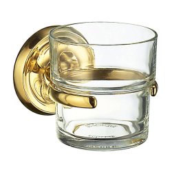 Smedbo Villa Polished Brass Holder with Tumbler