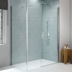 Merlyn 8 Series 1000mm Frameless Pivot Door & Inline Panel