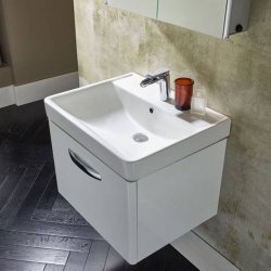 Tavistock Compass 600mm Gloss White Wall Mounted Unit & Basin