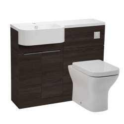 Tavistock Match 1000mm Tundra Wood Left Handed Unit & Basin