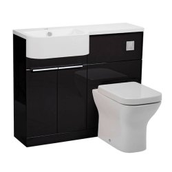 Tavistock Match 1000mm Gloss Clay Left Handed Unit & Basin