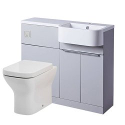 Tavistock Match 1000mm Gloss Light Grey Right Handed Unit & Basin