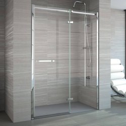 Merlyn 8 Series 900mm Frameless Hinge & Inline Shower Door