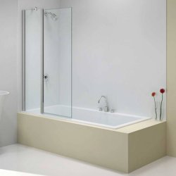 Merlyn 2 Panel Folding Square Bath Screen 900 x 1500mm