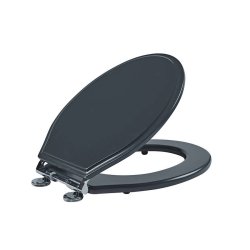 Tavistock Vitoria Soft Close Matt Dark Grey Wooden Toilet Seat