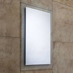 Roper Rhodes Level 495 x 710mm Bevelled Glass Mirror with Clear Frame