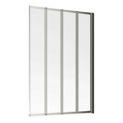 Ajax Chrome Framed Four Fold Bath Screen