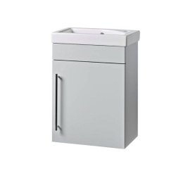 Roper Rhodes Scheme 450mm Gloss Light Grey Wall Mounted Basin Unit