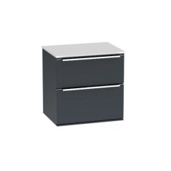 Roper Rhodes Scheme 500mm Derwent Blue Wall Mounted Vanity Unit with Double Drawer