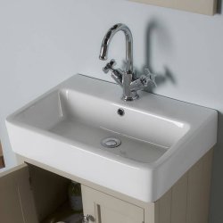 Roper Rhodes Hampton 575mm 1 Tap Hole Countertop Basin-1