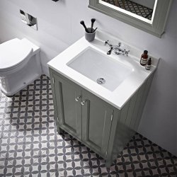 Roper Rhodes Hampton 575mm Pewter Freestanding Vanity Unit & Basin