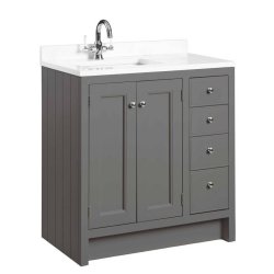 Roper Rhodes Hampton 800mm Pewter Vanity Unit with Underslung Basin