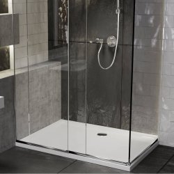 Roman Anti-Slip 1700 x 800mm Matt White Rectangular Shower Tray