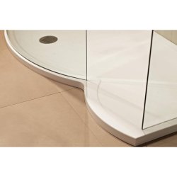 Roman Lumin8 Colossus 1700 x 700mm Left Hand Gloss White Shower Tray