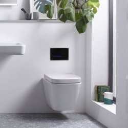 Tavistock Sensor Dual Flush Plate - Black