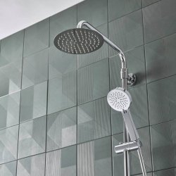 Tavistock Quantum Cool Touch Thermostatic Dual Function Bar Valve with Shower Head & Handset