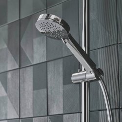 Tavistock Quantum Cool Touch Thermostatic Dual Function Bar Valve with Shower Head & Handset