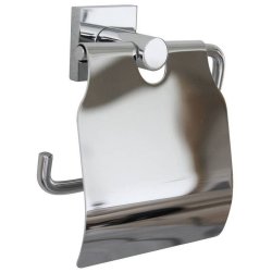 Miller Atlanta Chrome Toilet Roll Holder with Lid