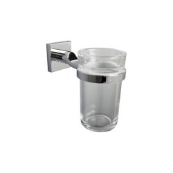 Miller Atlanta Clear Glass Tumber & Chrome Holder