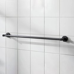 Miller Atlanta 645mm Matt Black Towel Rail