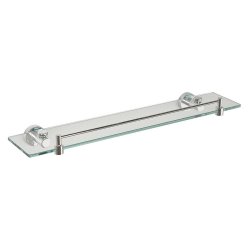 Miller Bond 500mm Glass Shelf with Chrome Guard Rail