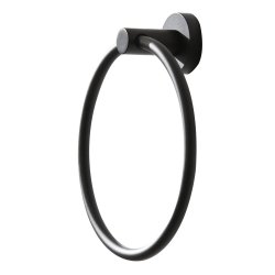 Miller Bond Matt Black Towel Ring