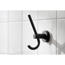 Miller Bond Matt Black Double Robe Hook